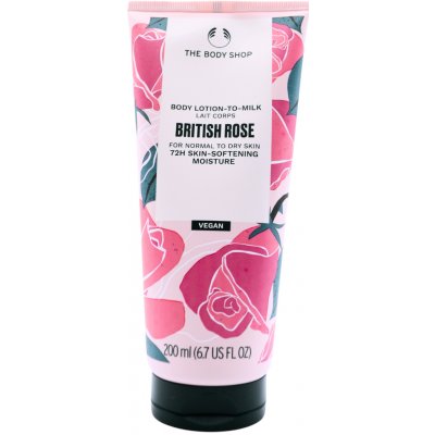 The Body Shop Tělové mléko pro normální až suchou pokožku British Rose 200 ml – Zboží Dáma