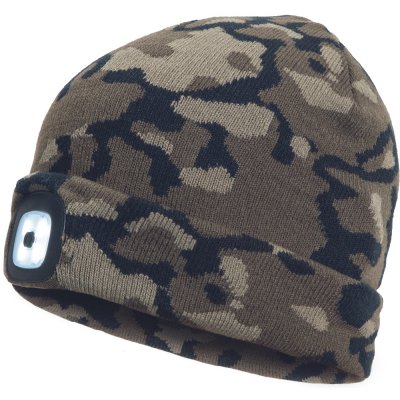 Cerva DEEL pletená čepice s integrovanou LED lampou Camouflage – Hledejceny.cz