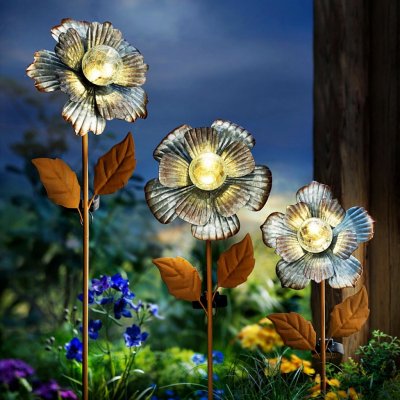 Weltbild Solární zahradní zápichy Květinové trio, sada 3 ks – Zboží Dáma