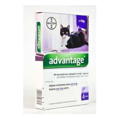 Advantage Spot-on pro malé kočky a králíky 80 mg 6 x 0,8 ml