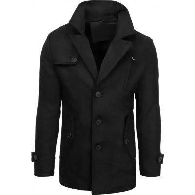 Pánský jednořadý kabát Styl cx0440 černý – Zboží Mobilmania