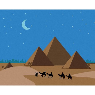 Diamondi Diamantové malování PYRAMIDY EGYPT 40 x 50 cm bez rámu a bez vypnutí plátna – Zboží Mobilmania