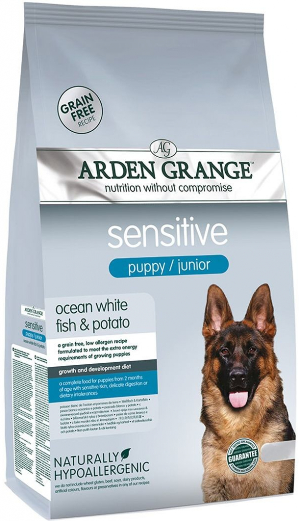 Arden Grange Puppy Junior Sensitive Grain Free Fresh Ocean White Fish & Potato 2 kg