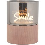 Hnědá svíčka Smile Led Candle - Ø 8*10 cm / 3*AAA - Clayre & Eef – Hledejceny.cz