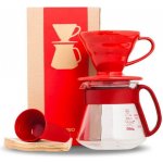 Hario V60-01 Pour Over Kit Ceramic Red – Hledejceny.cz