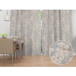 Biante Bavlněný závěs Sandra SA-634 Bílé třešňové květy na šedém 150x140 cm – Hledejceny.cz