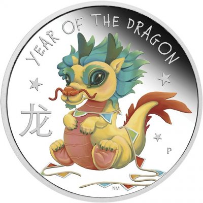 Lunar Baby Dragon stříbrná sběratelská mince 1/2 oz – Zboží Mobilmania