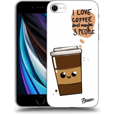 Pouzdro Picasee silikonové Apple iPhone SE 2020 - Cute coffee čiré – Zboží Mobilmania