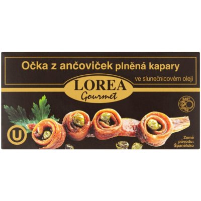 Lorea Ančovičky Očka v oleji plněná kapary 50 g – Zboží Dáma