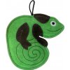 Hračka pro psa KIWI WALKER kůže Leather Chameleon zelená 16 cm