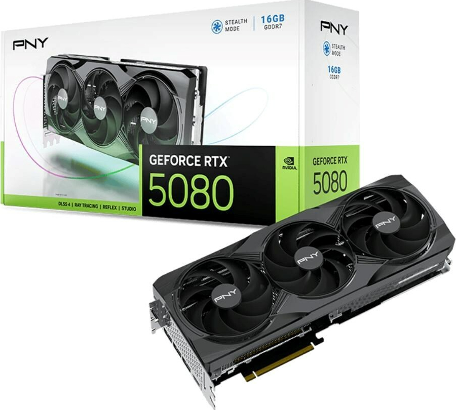PNY GeForce RTX 5080 Triple Fan 16GB GDDR7 VCG508016TFXPB1