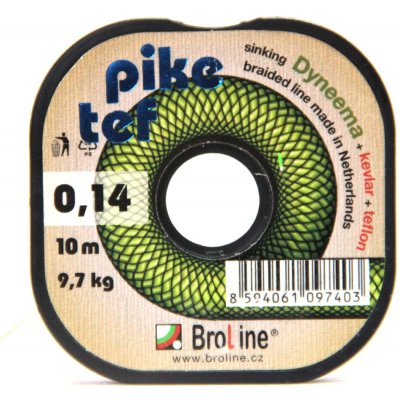 BROLINE šňůra Pike tef 10m 0,14mm 9,7kg