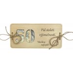 Dřevěné přání k 50. narozeninám na peníze – Hledejceny.cz