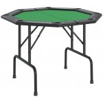 vidaXL Skládací deska na poker pro 8 hráčů zelená 108 x 108 x 75 cm – Zboží Dáma