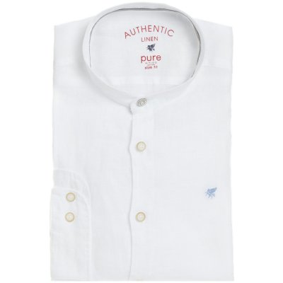 Pure Casual fit lněná košile bílá – Zboží Mobilmania