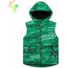 Kojenecký kabátek, bunda a vesta KUGO chlapecká vesta zateplená FB0322 zelená zelená