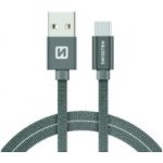 Swissten 71527202 USB-C na USB-C, USB 2.0, zástrčka C - zástrčka C, opletený, 1,2m, šedý – Zboží Mobilmania