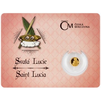 Česká mincovna zlatá mince Patroni Svatá Lucie 0,5 g – Zboží Mobilmania