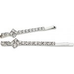 Štrasové pérko do vlasů 2kusy - stříbrné - 1 – Zboží Dáma