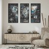 Nástěnné mapy Enjoy the Wood 3D nástěnný obraz Panel World Map Triptych Mystery Ocean L