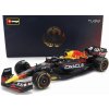 Sběratelský model Bburago Red bull F1 Rb18 Team Oracle Red Bull Racing N 1 World Champion Season 2022 Max Verstappen With Pilot And Showcase Matná Modrá Žlutá Červená 1:24