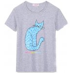 divčí tričko s kočkou šedá – Sleviste.cz