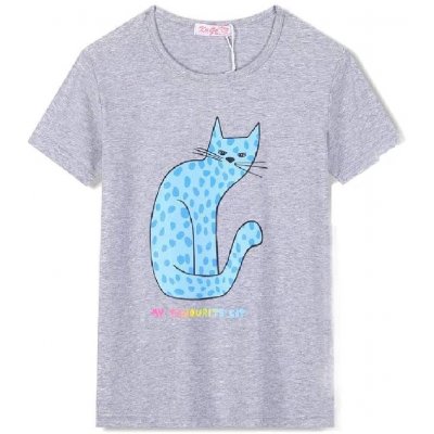 divčí tričko s kočkou šedá – Sleviste.cz