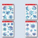 Anděl fólie 211 vločky a hvězdy modré s glitry 38x30 cm – Hledejceny.cz