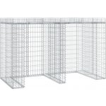 vidaXL Gabionová stěna na popelnice pozinkované železo 192 x 91 x 120 cm – Zboží Dáma