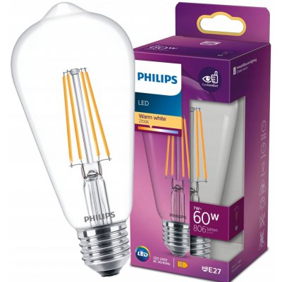 Philips klasik 7W, E27, teplá bílá – Hledejceny.cz