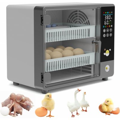 Apex CE Plně automatický inkubátor pro 24 vajec s automatickou reverzibilní funkcí regulací teploty a nastavitelným držákem vajec NEWFUN2026 – Zboží Mobilmania