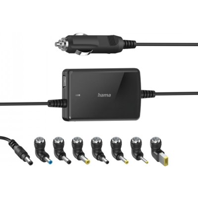 Hama univerzální napájecí adaptér pro notebook do auta 15-19 V 70 W slim; 200008 – Hledejceny.cz