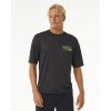 Pánské Tričko Rip Curl MASON PIPE SURFLITE UPF Washed Black