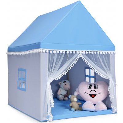 Costway dětský hrací domeček Princezna modrá 120 x 105 x 140 cm