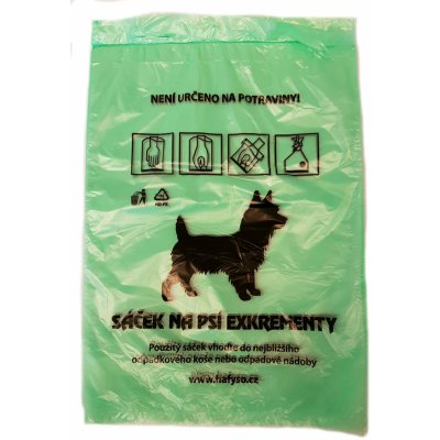 Hafyso Sáčky na psí exkrementy 20 x 28 cm/12my, 50 ks - zelené – Zboží Dáma