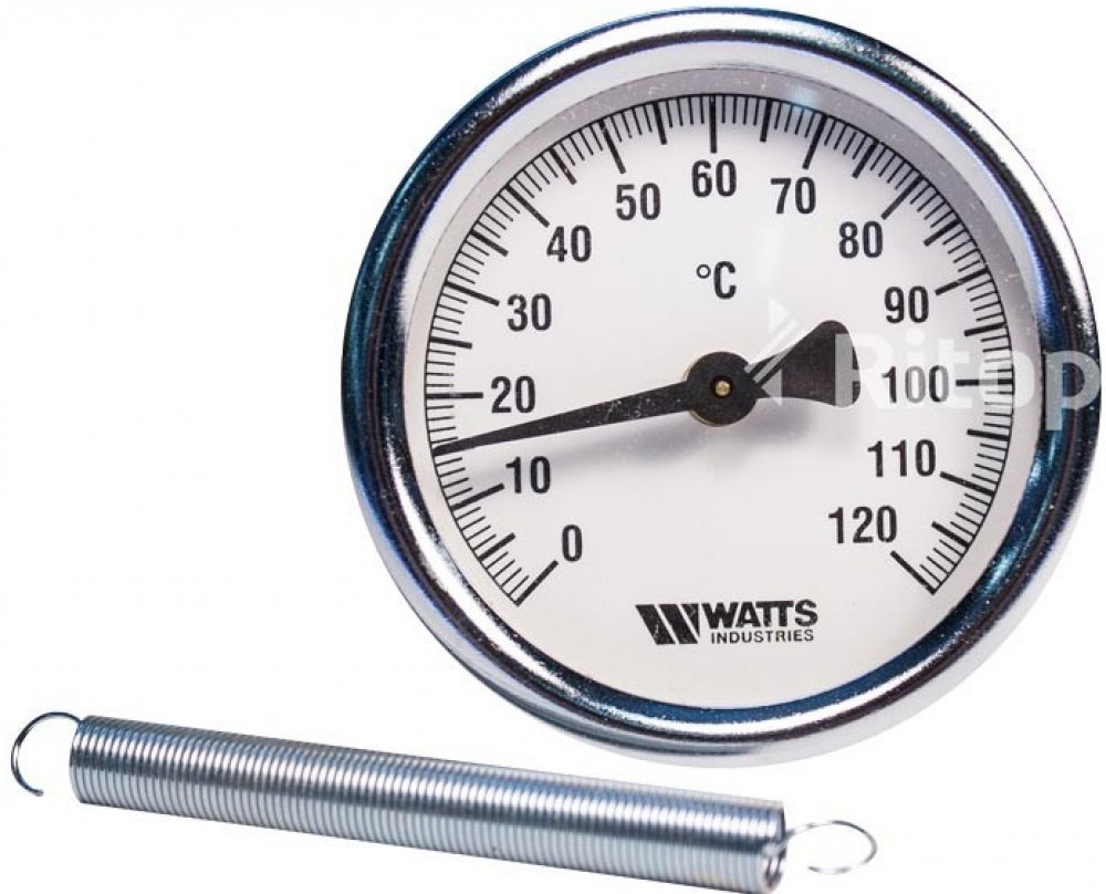 WATTS TAB 63/120, bimetalový příložný teploměr, 0 - 120 °C | Srovnanicen.cz