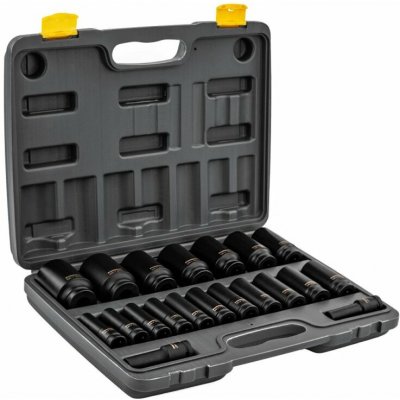 Rázové hlavice šestihranné prodloužené 1/2" 10–38 mm, sada 20 ks – POWERMAT – Zboží Dáma