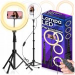 MG Selfie Ring Fill kruhové LED světlo 10'' stativ 1,8 m černé MG221584 – Zboží Živě