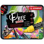 STABILO FREE Acrylic Štartovacia sada - 4x T100, 5x T300, 2x T800C - STABILO – Hledejceny.cz