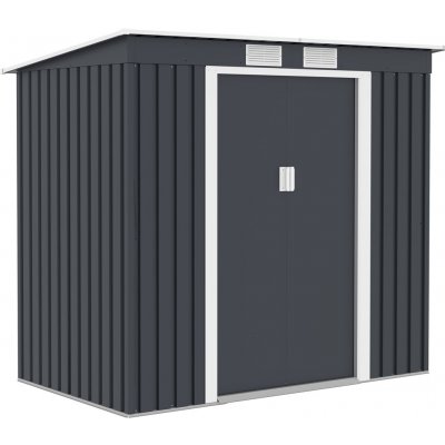 Crossheim C25029 Zahradní domek L 201 x 121 x 176 cm, šedý – Sleviste.cz