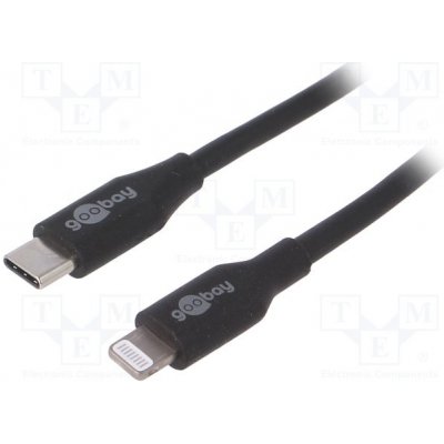 Goobay 39445 USB 2.0, vidlice Apple Lightning, USB C vidlice, 1m, černý – Zbozi.Blesk.cz