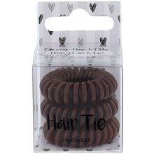 2K Hair Tie 3 ks spirálovité gumičky pro ženy Brown