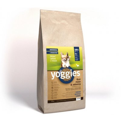Yoggies hypoalergenní minigranule lisované za studena s probiotiky Kozí maso & zelenina 15 kg – Zboží Mobilmania