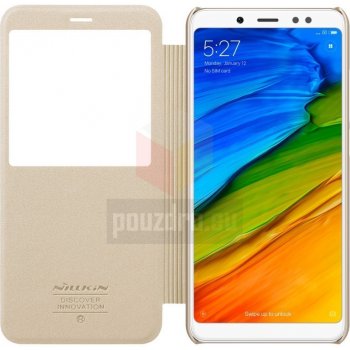 Pouzdro Nillkin Sparkle S-View Xiaomi Redmi Note 5 zlaté