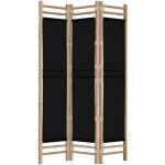 vidaXL Skládací 3panelový paraván 120 cm bambus a plátno – Zboží Dáma