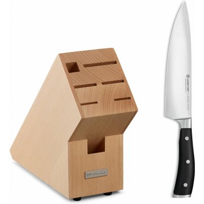 Wüsthof Kuchyňský nůž kuchařský CLASSIC IKON 20 cm ve stojanu buk GG659 – Zboží Mobilmania