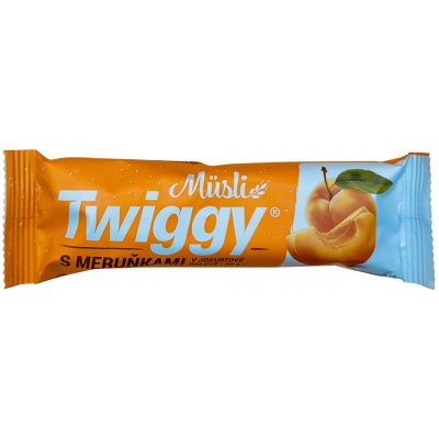 Twiggy Müsli tyčinka s meruňkami celomáčená v jogurtové polevě 30 g – Zboží Dáma