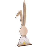 Zajíček dřevěný se zlatým motýlkem 36 cm – Hledejceny.cz