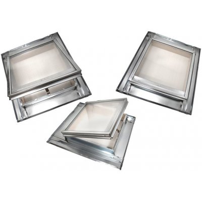 EVROmat Pozinkovaný střešní výlez 60 x 60 cm do ploché krytiny poklop makrolon FN30000101 – HobbyKompas.cz