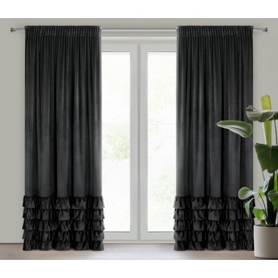 EUROFIRANY ZATEMŇOVACÍ ZÁVĚS NA PÁSCE DANI 140X270 CM ČERNÁ – Hledejceny.cz